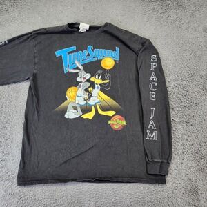 Vintage Space Jam Tune Squad Long‎ Sleeve Graphic T-Shirt L Junk Food